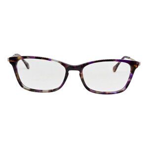True Religion Womens Purple Tortoise Rectangular Eyeglass Frames 54-17-140